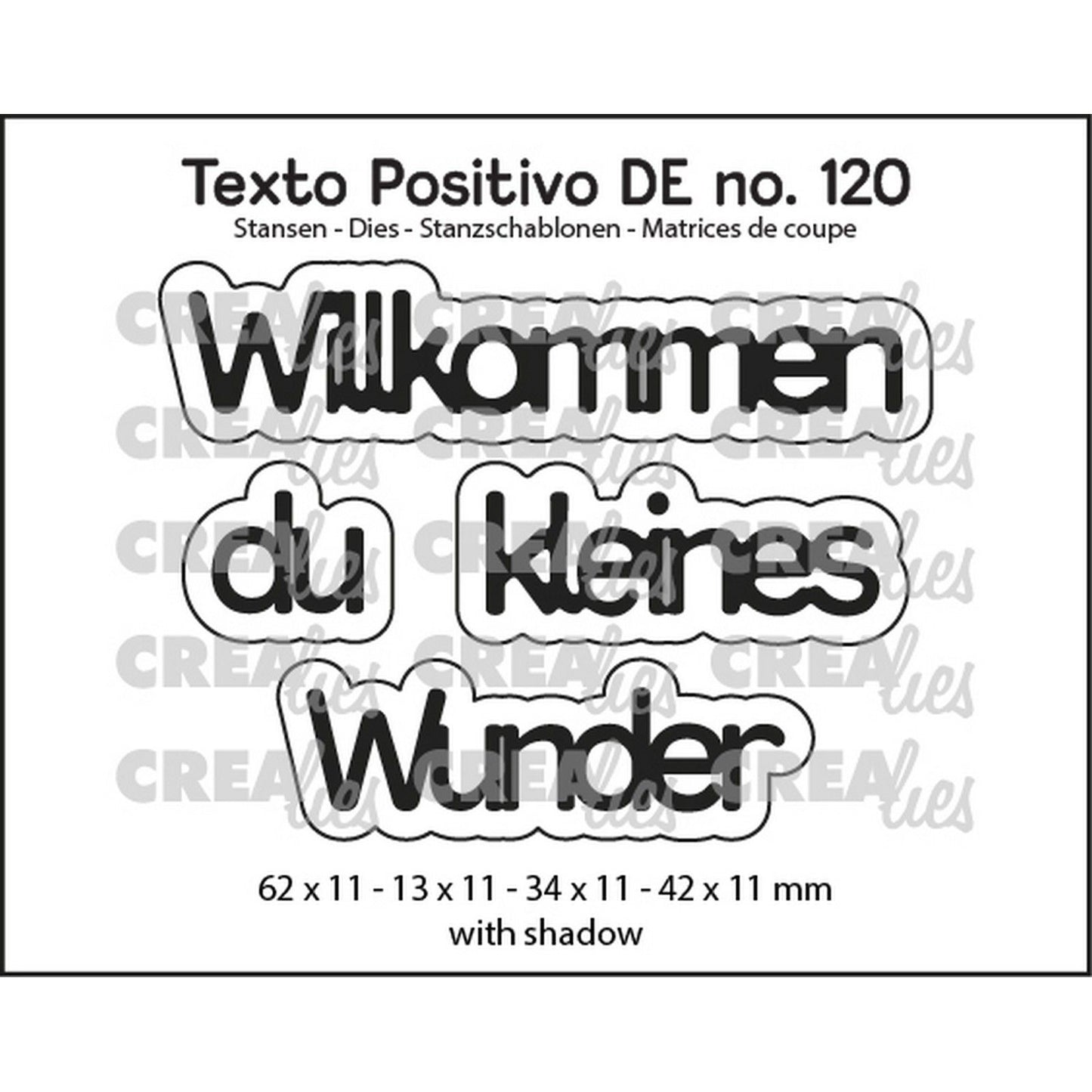 Crealies • texte positif Stans willkommen du kleines wunder