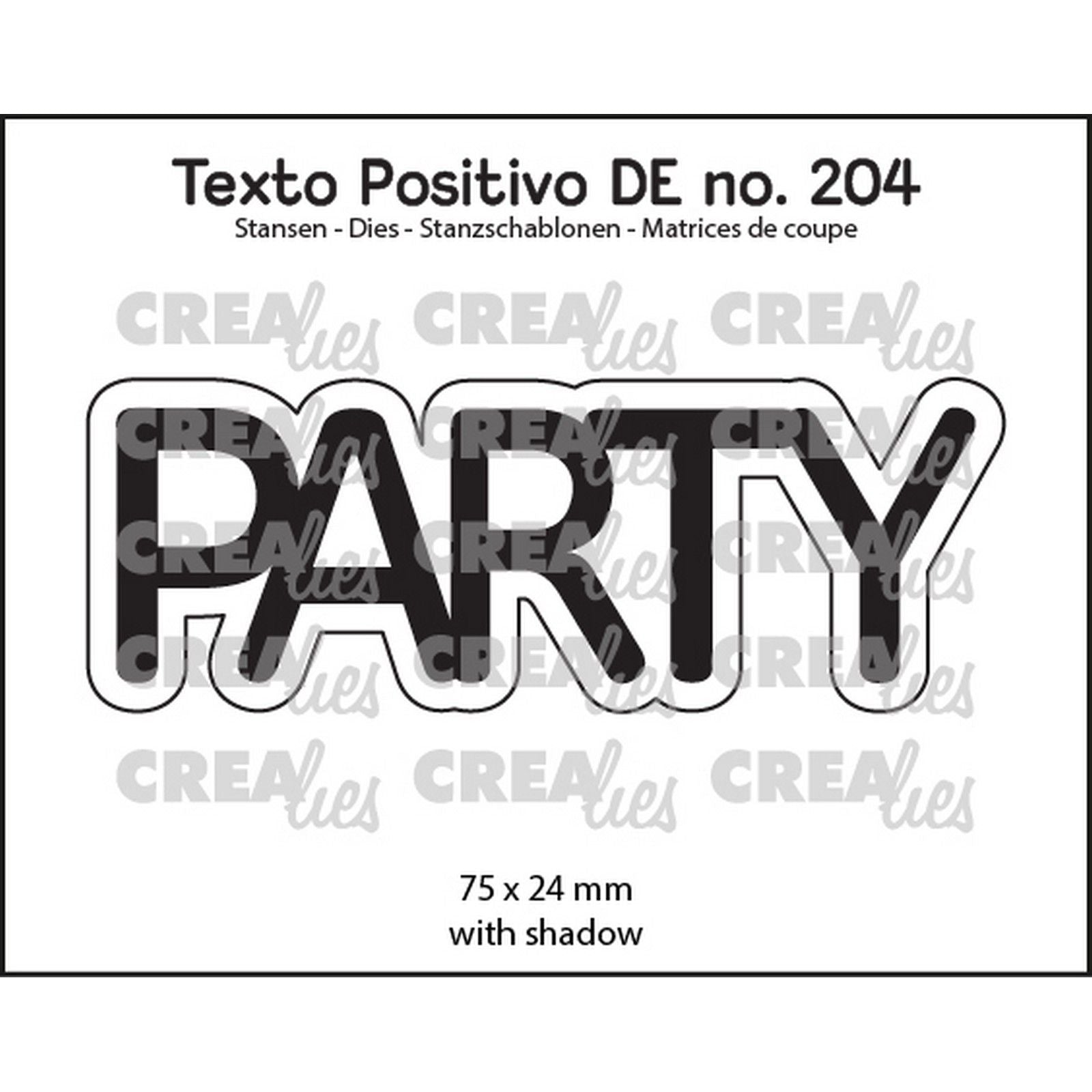 Crealies • texto positivo matrices de découpe fête