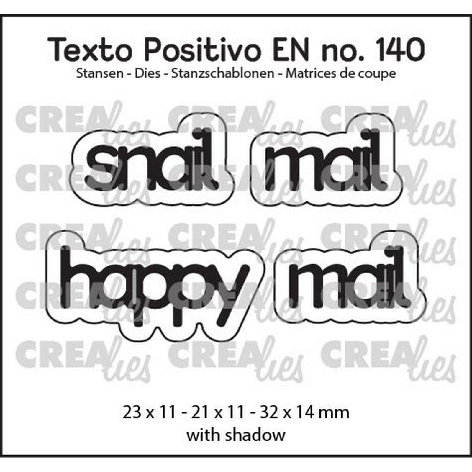 Crealies • texte positif courrier postal happy mail