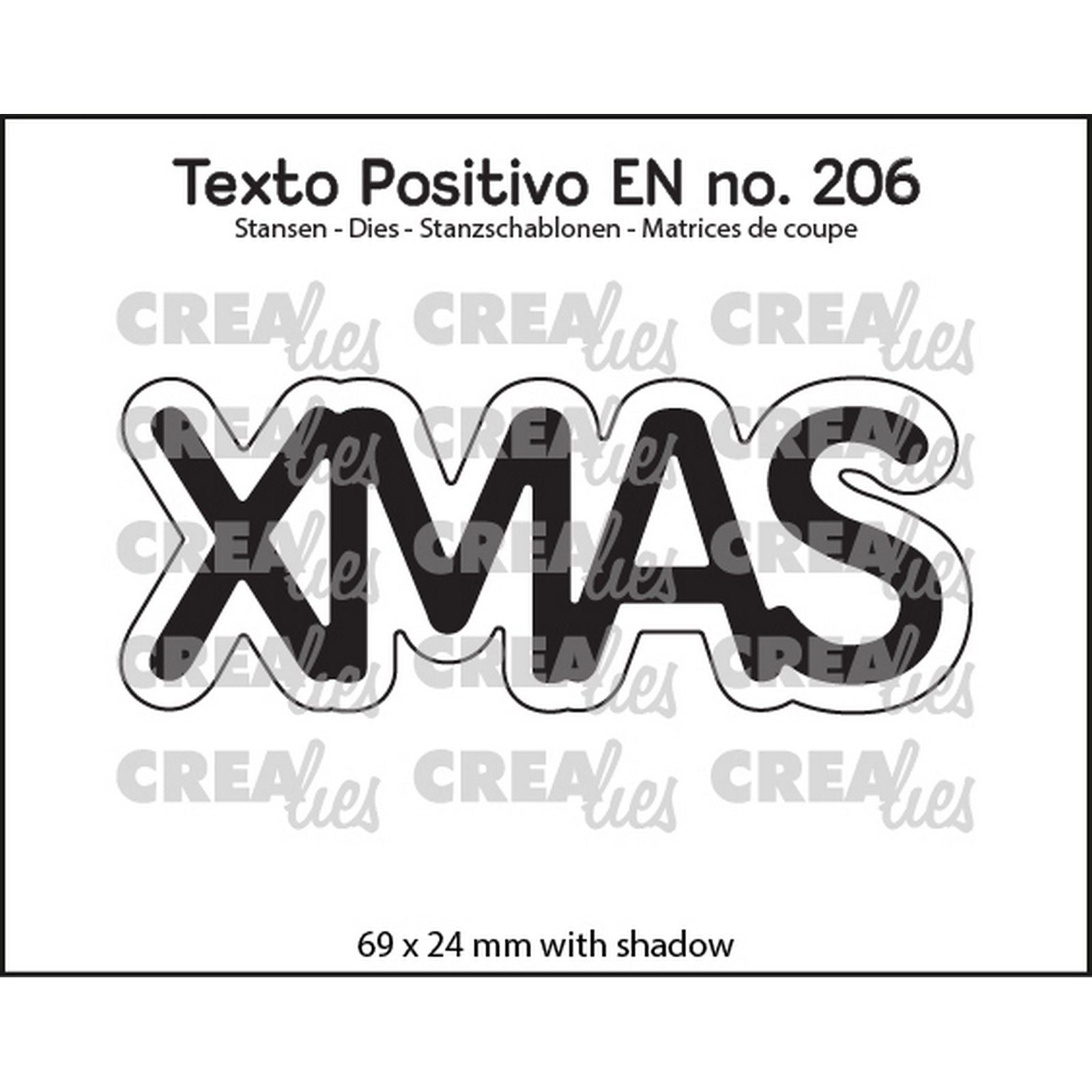 Crealies • matrices de découpe texte positif Noël