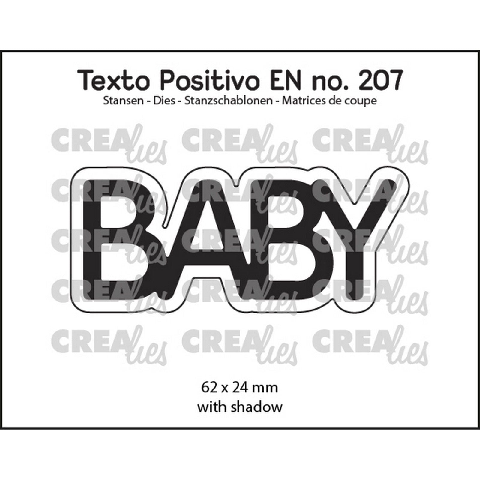 Crealies • texte positif die cut bébé