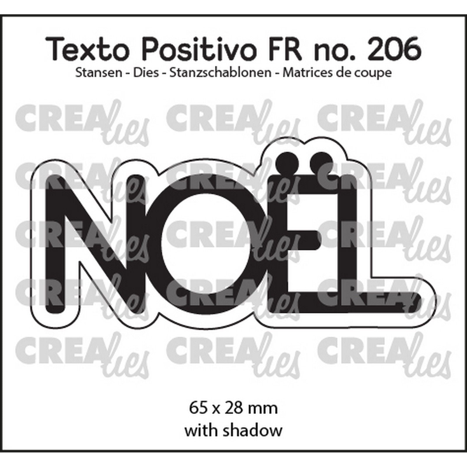 Crealies • matrices de découpe texto positivo noël