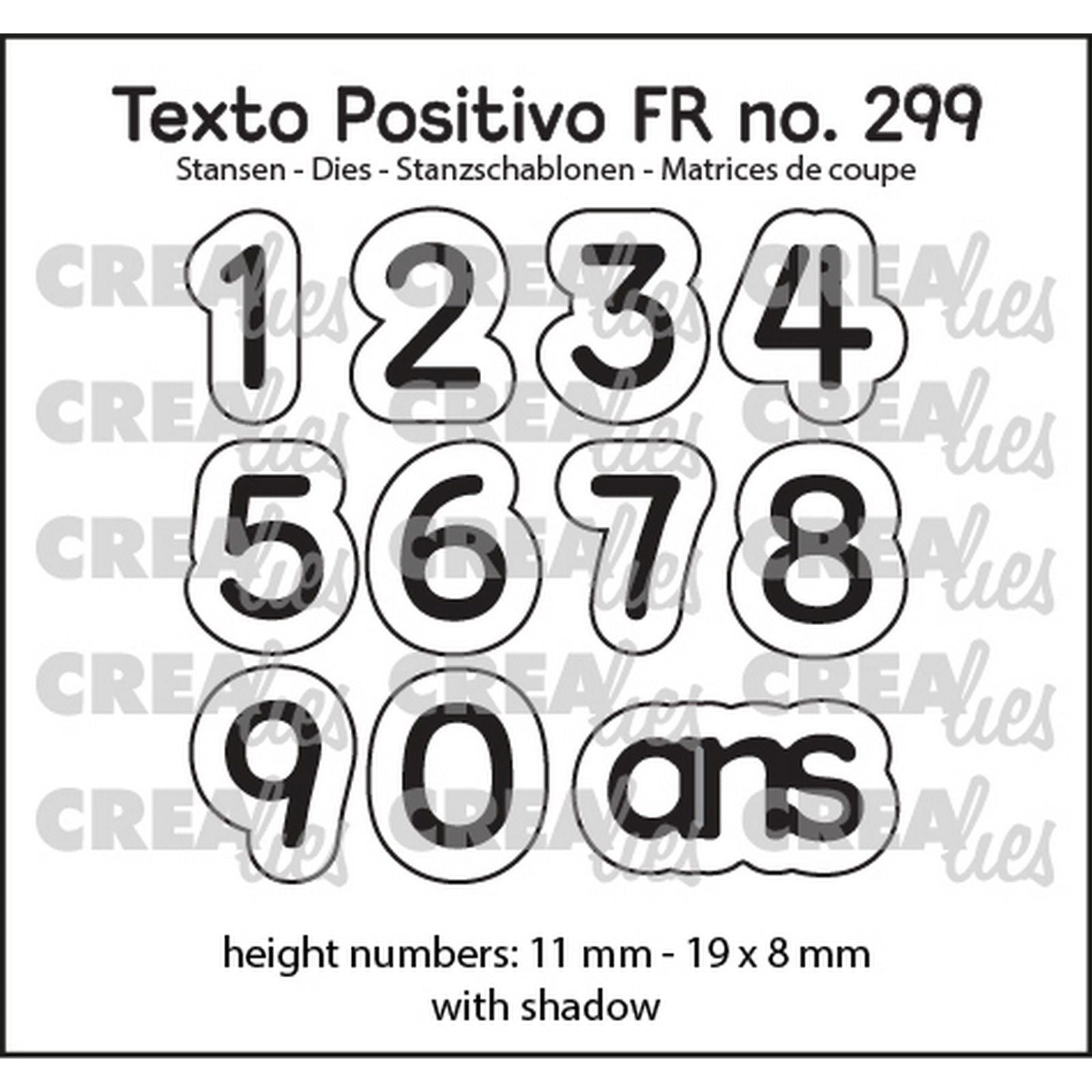 Crealies • matrices de découpe texte positif 1,2,3 ans