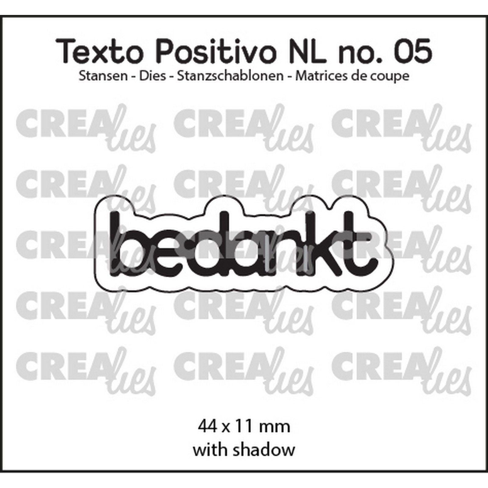 Crealies • texte positif en dies merci
