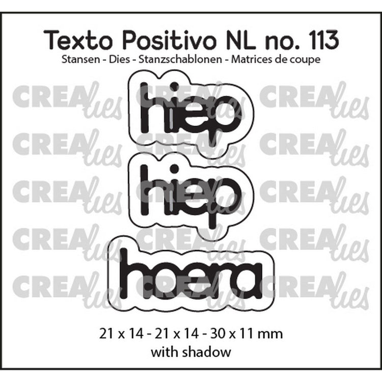 Crealies • texto positivo en dies hip hip hourra