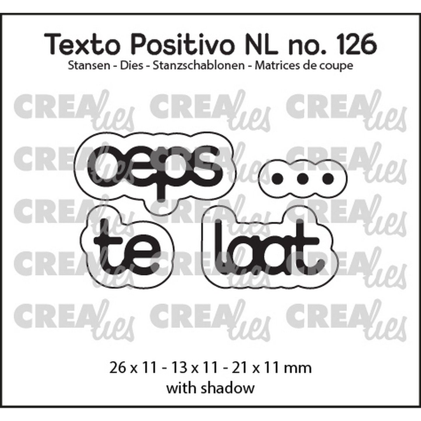 Crealies • matrice de découpe oups…. trop tard