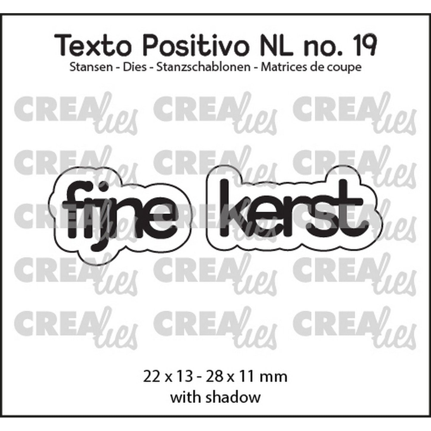 Crealies • matrices de découpe texto positivo Joyeux Noël
