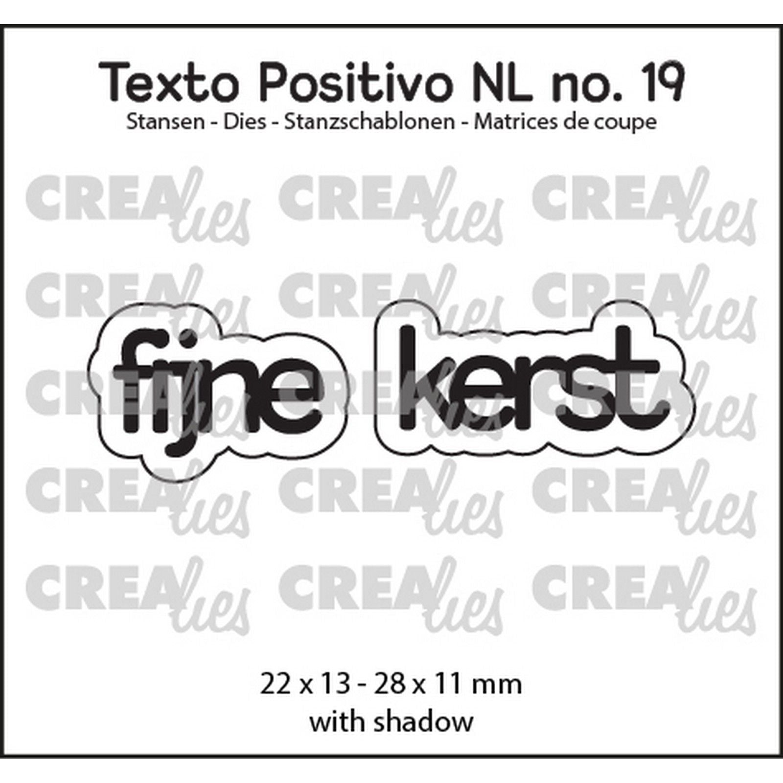 Crealies • matrices de découpe texto positivo Joyeux Noël