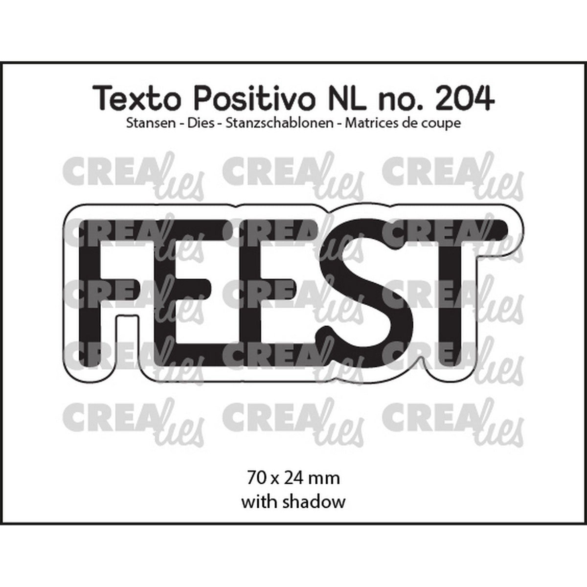 Crealies • texto positivo matrices de découpe fête
