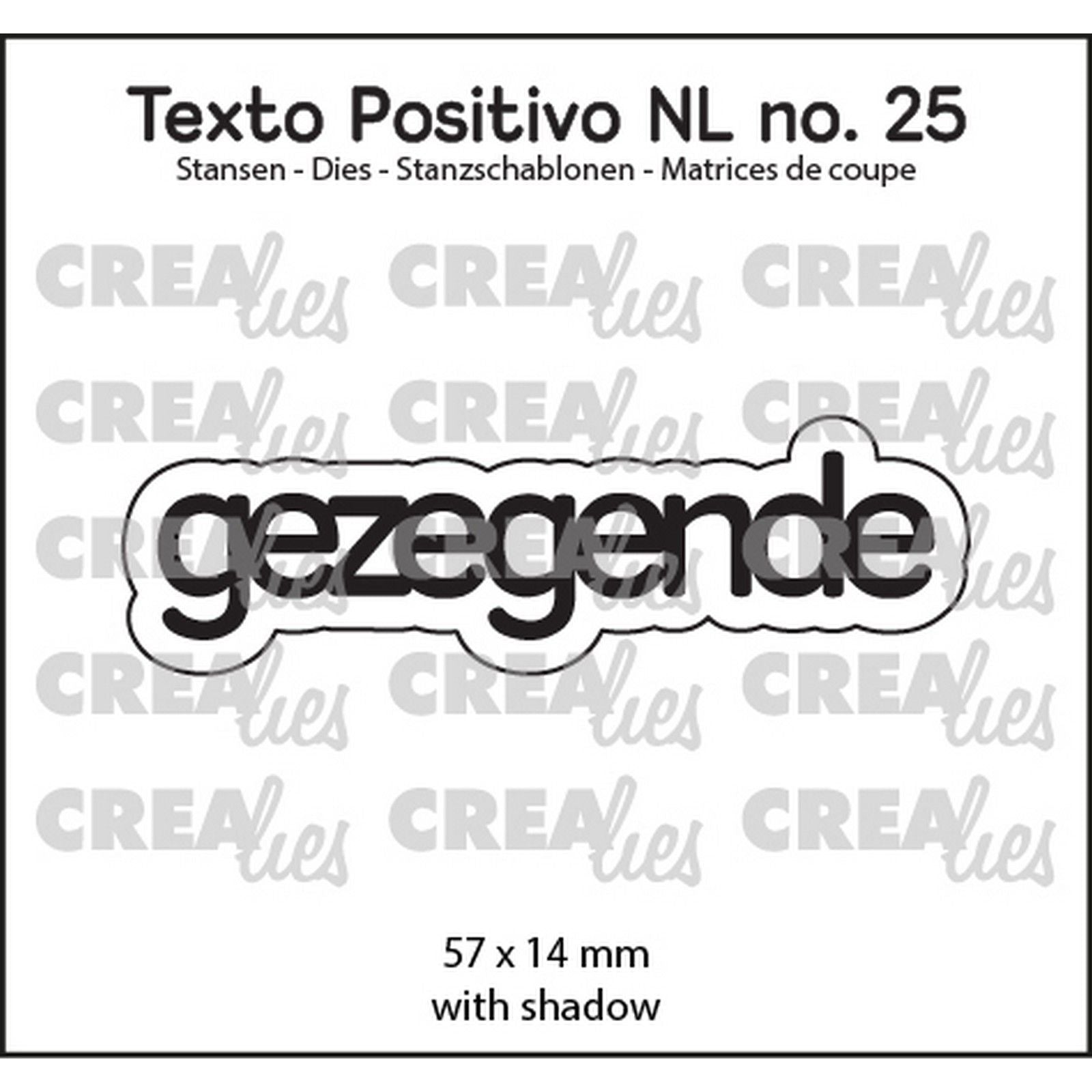 Crealies • matrices de découpe texto positivo bénies
