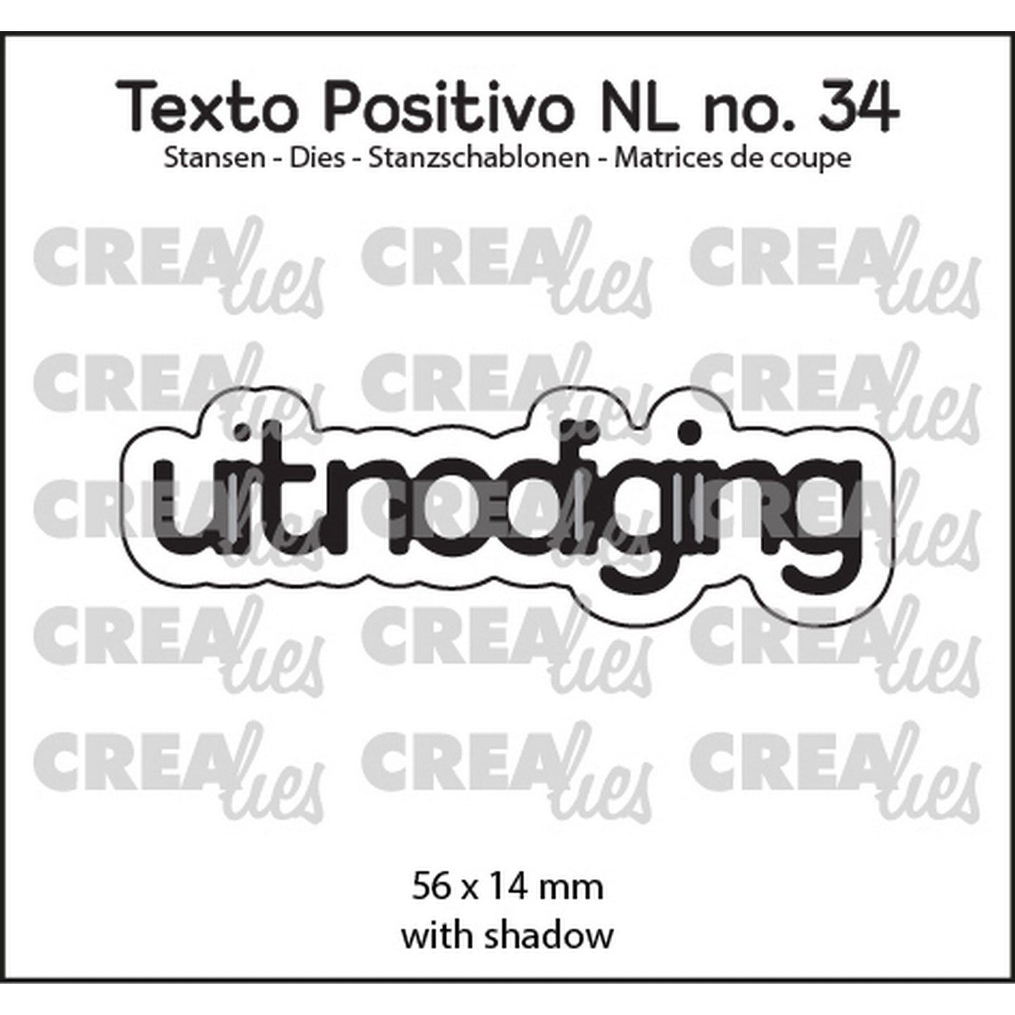 Crealies • texte positif sur l'invitation