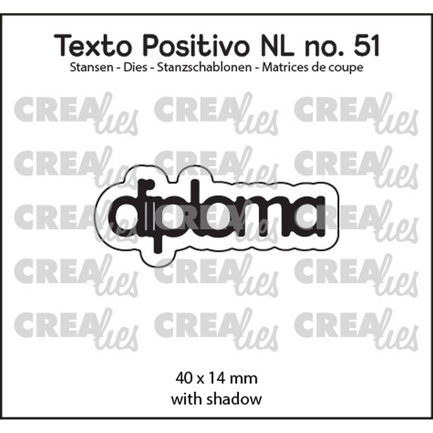 Crealies • texto positivo en dies diplôme