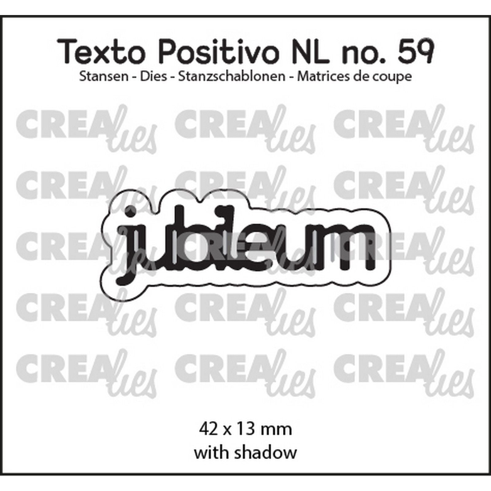 Crealies • matrices de découpe texto positivo anniversaire