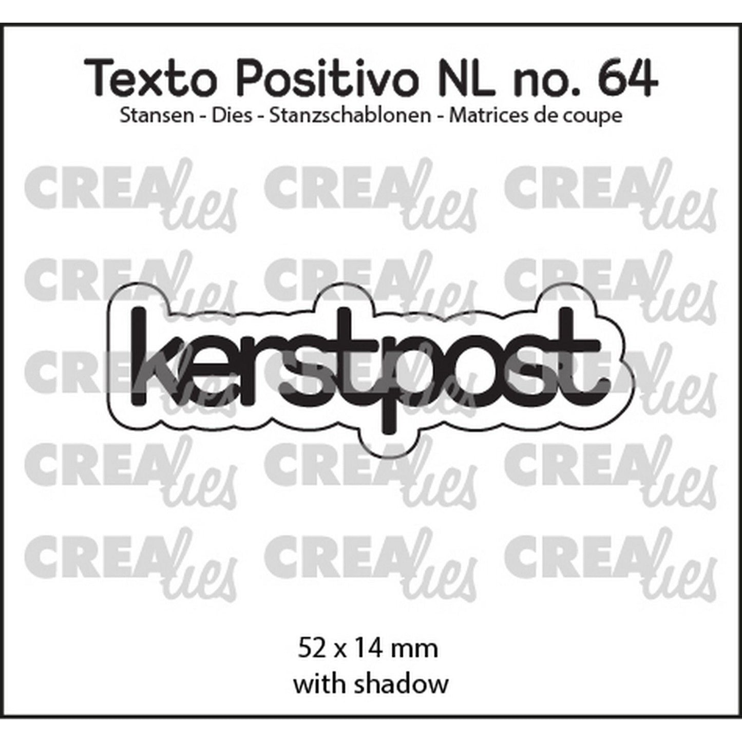 Crealies • matrices de découpe texto positivo Post de Noël