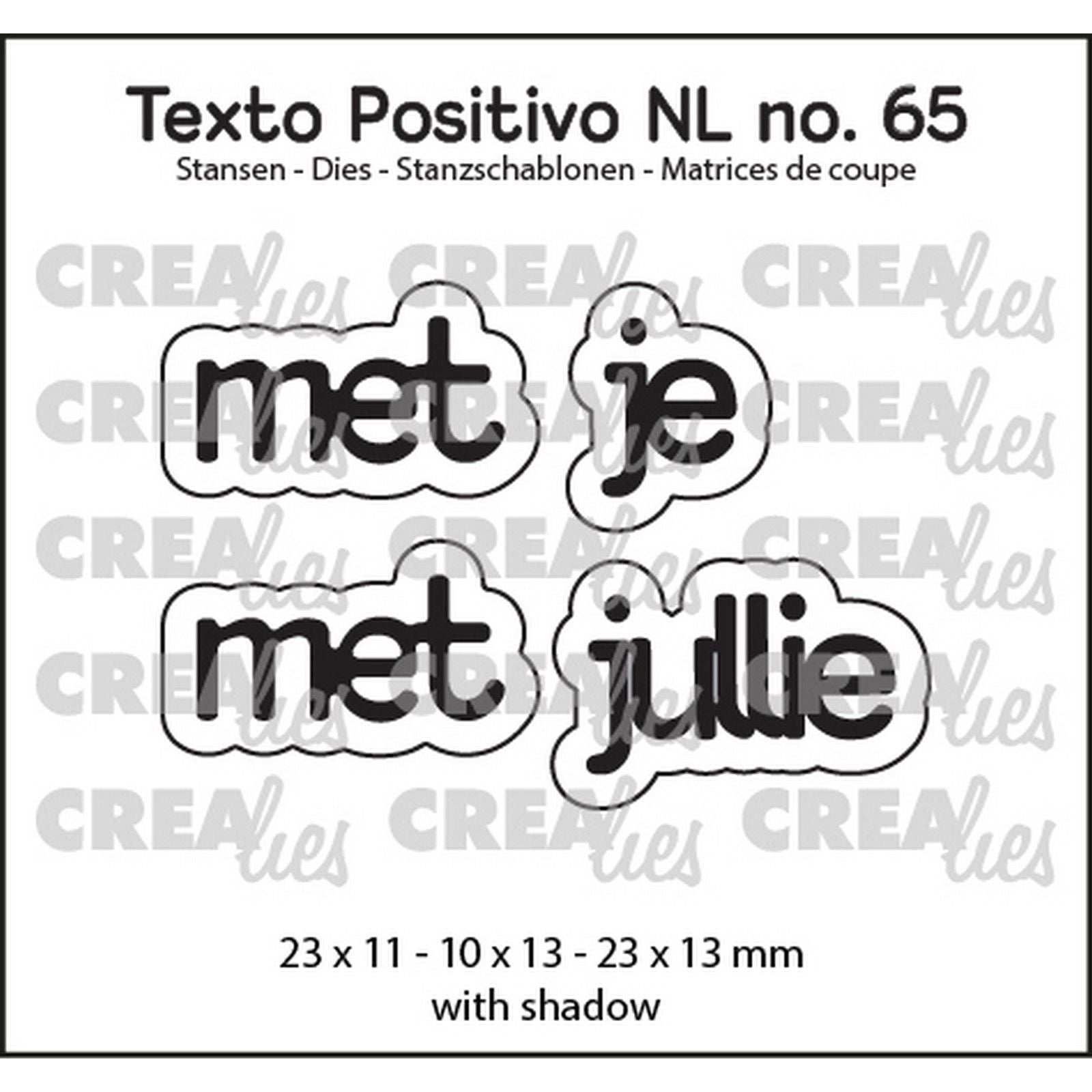 Crealies • matrices de découpe texto positivo avec vous avec vous
