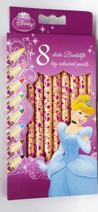 Crayons de couleur épaisse de Disney princesse