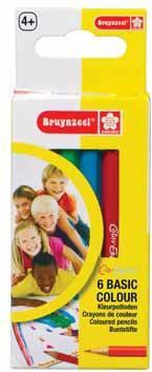 Bruynzeel mini crayons de couleur 6 pièces