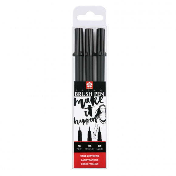 Sakura • stylo à lettrage pinceau pigma 3pcs