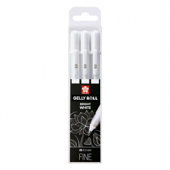 Sakura • stylo gel gelly roll 05 blanc 3 pièces
