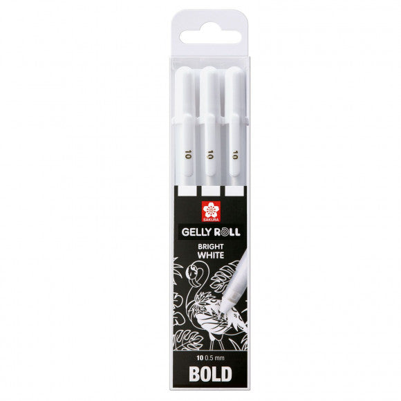 Sakura • stylo gel gelly roll 10 blanc 3 pièces