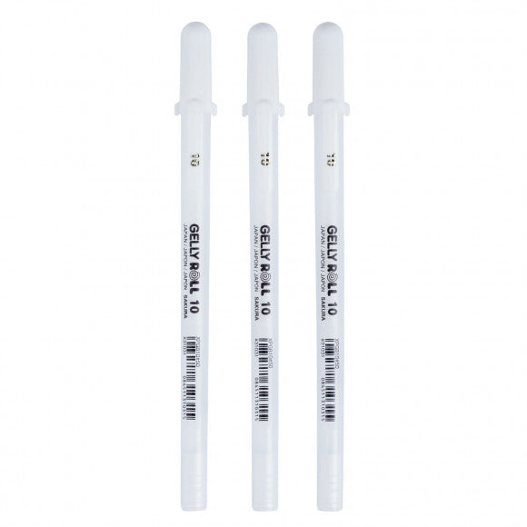 Sakura • stylo gel gelly roll 10 blanc 3 pièces