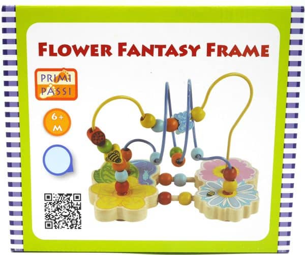 Jonotoys primi passi cadre de perles florales en bois