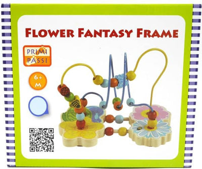 Jonotoys primi passi cadre de perles florales en bois