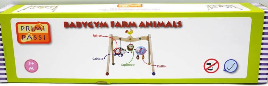 Gymnastique pour bébé en bois avec animaux Jonotoys primi passi