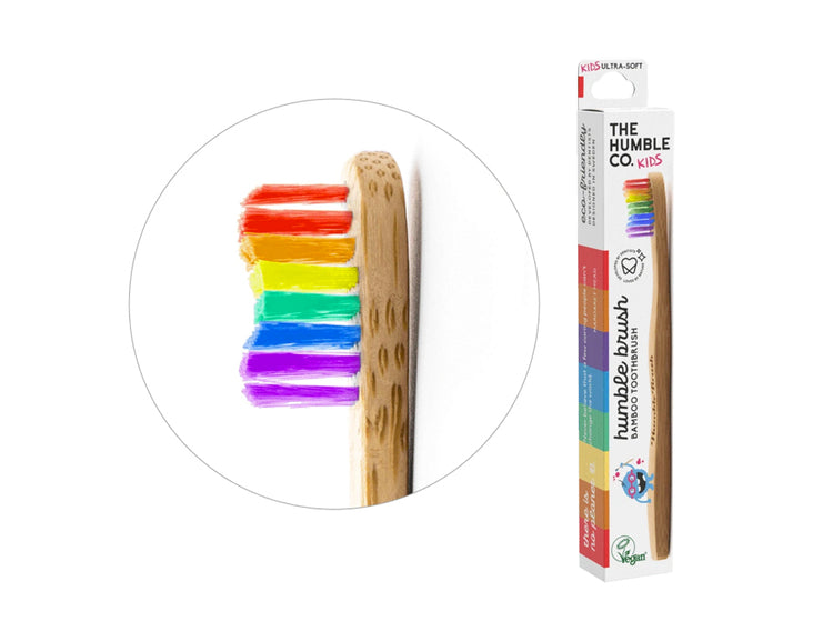 The Humble Co. Brosse à dents enfant en bambou ultra soft fier