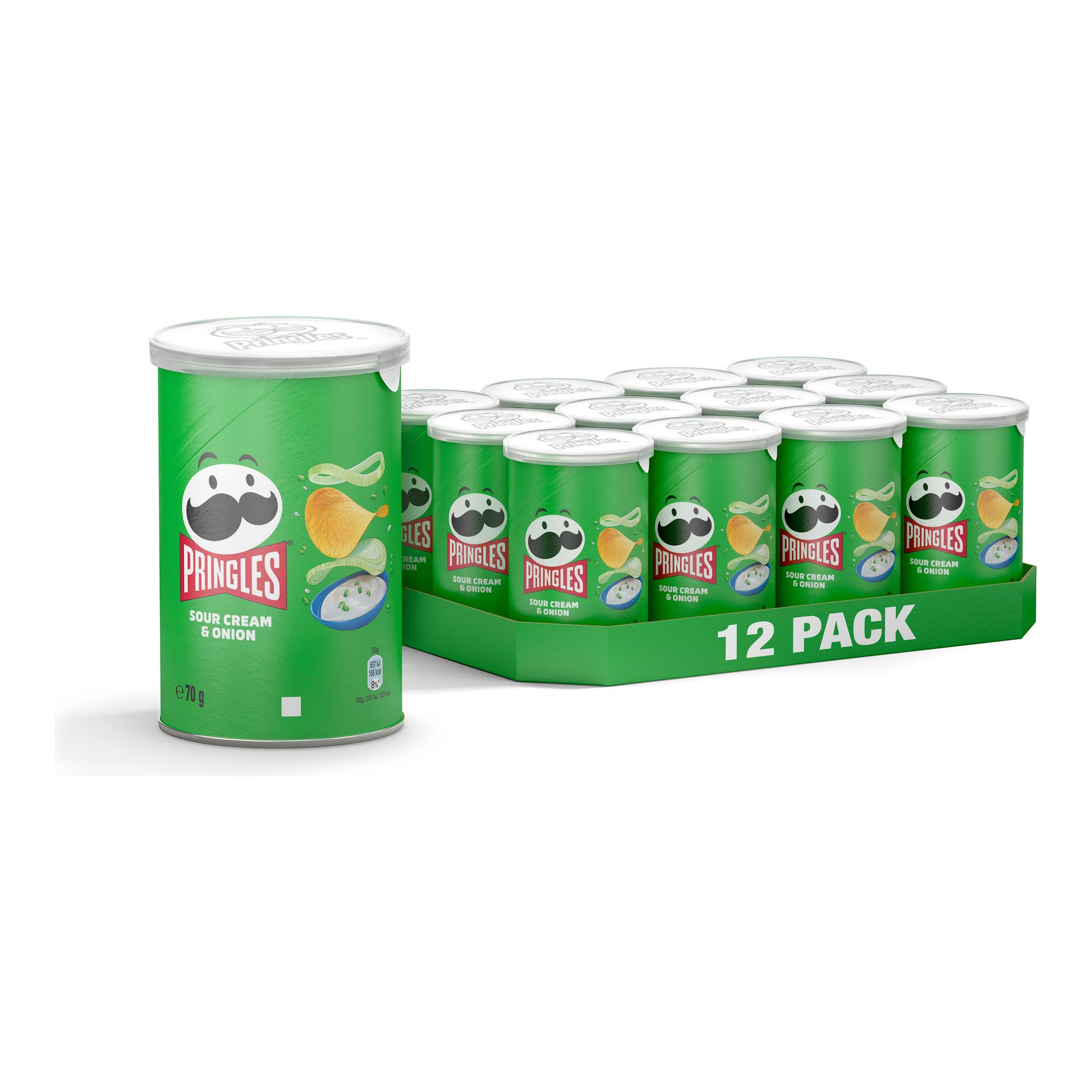 Pringles oignon crème sure (12x 70gr)