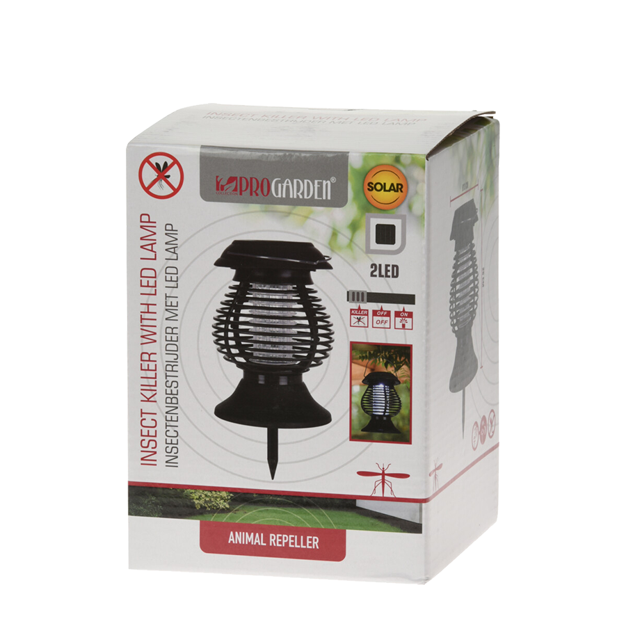 Répulsif anti-insectes de jardin Pro avec lampe 26cm