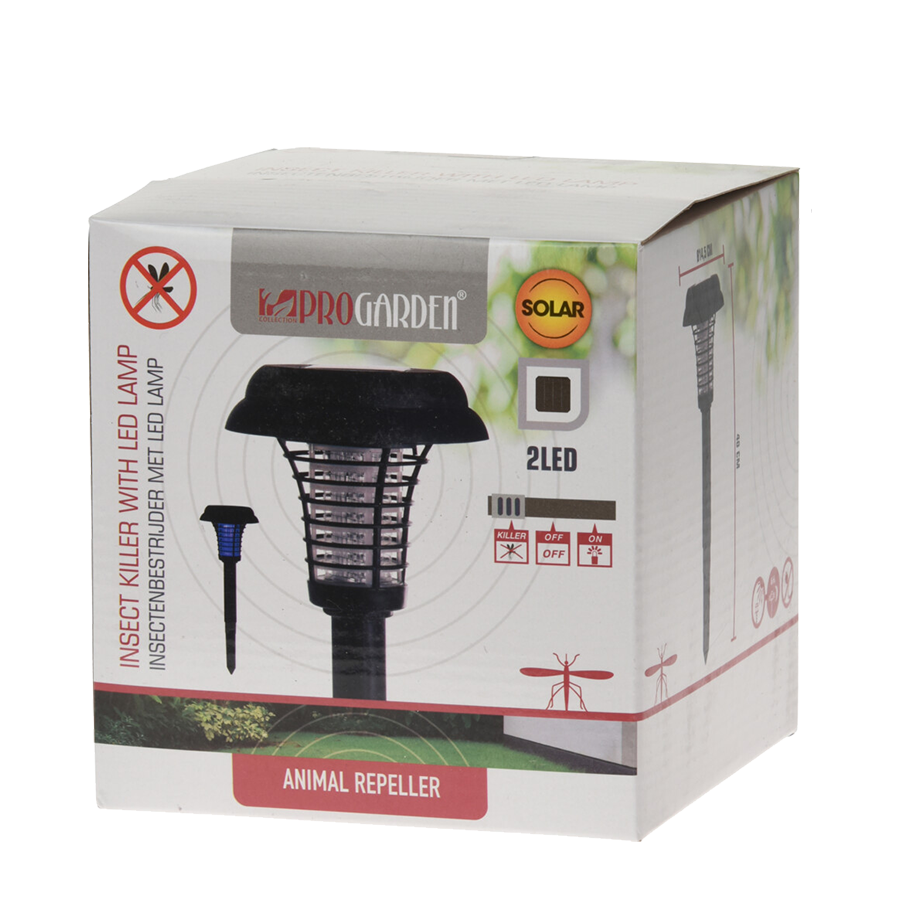 Répulsif anti-insectes de jardin Pro avec lampe 40,5 cm