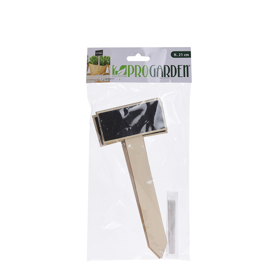 Étiquette pour plantes de jardin Pro bois 4 pièces