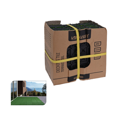 Dalles de terrasse de jardin Pro gazon artificiel 30x30cm 9 pièces