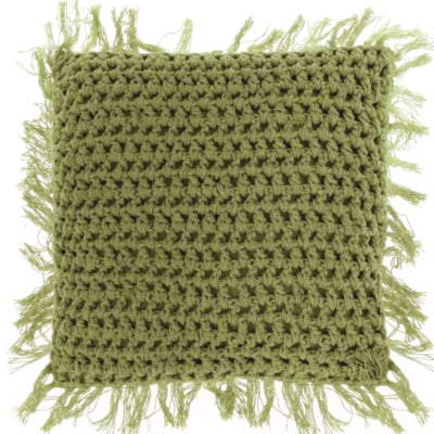 Coussin vivant unique tufo vert olive 45 x45 cm | 6 pièces