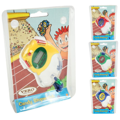 Chronomètre Vero candy sur pile 4 assortis | 24 pièces