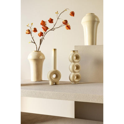 Pot de fleur Ptmd desyah m crème 30 cm | 6 pièces