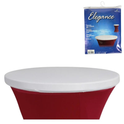 Plateau supérieur Elegance table mange-debout blanc 80 cm | 12 pièces