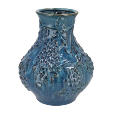 Vase Daan en bois courbé bleu raisin 27 cm | 4 pièces