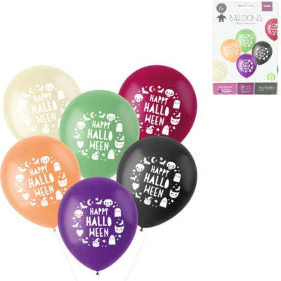 Folat ballons joyeux halloween 33 cm 6 pièces | 24 pièces