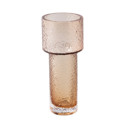 Ptmd vase blane s marron 20 cm | 12 pièces