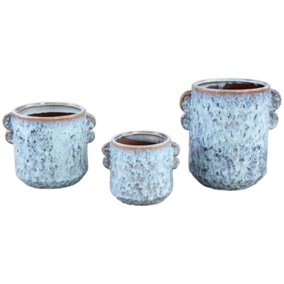 Ptmd pot de fleur shay high s bleu 14 cm | 18 pièces