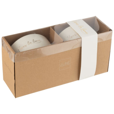 J-line bol viser la lune 14 cm lot de 2 | 4 pièces