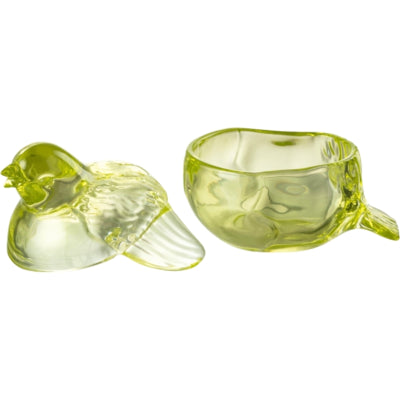 Pot J-line avec couvercle verre pigeon vert 14 cm | 12 pièces