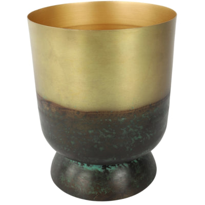 Pot de fleur Countryfield avelon l couleur laiton vert 31 cm | 2 pièces