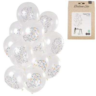 Folat ballons figurine origami 6 ans 30 cm lot de 12 | 24 pièces