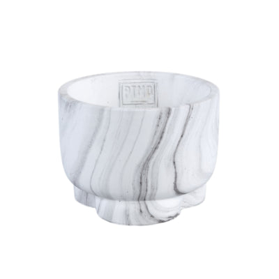 Ptmd pot de fleur marmy blanc s 12 cm | 8 pièces