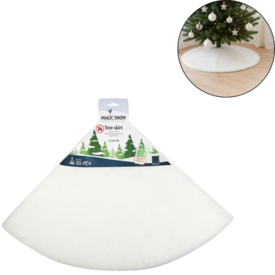 Jupe de sapin de Noël blanche 100 cm | 12 pièces