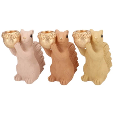 Daan bol en bois courbé Jingle écureuil debout rose sable 21 cm 3 assortis | 6 pièces