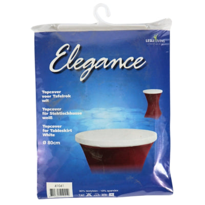 Plateau supérieur Elegance table mange-debout blanc 80 cm | 12 pièces